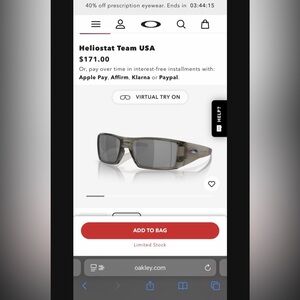 Heliostat team USA Oakley sunglasses